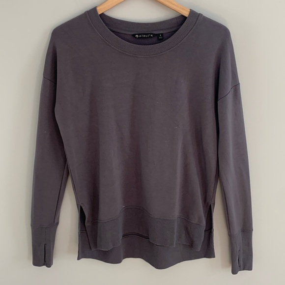 Athleta Coastal Luxe Sweatshirt Modal Blend  Style 77865 Grey - Picture 1 of 13